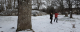 Walking through the standing stones at Clava Cairns - Outlander